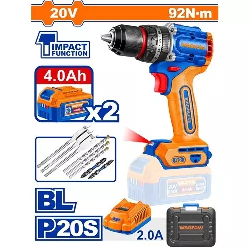 wadfow-cordless-impact-drill-13-mm-chuck-size-0-5000-2000-rpm-no-load-speed-22-1-1-torque-setting-92-nm-max-torque-wcdp9281