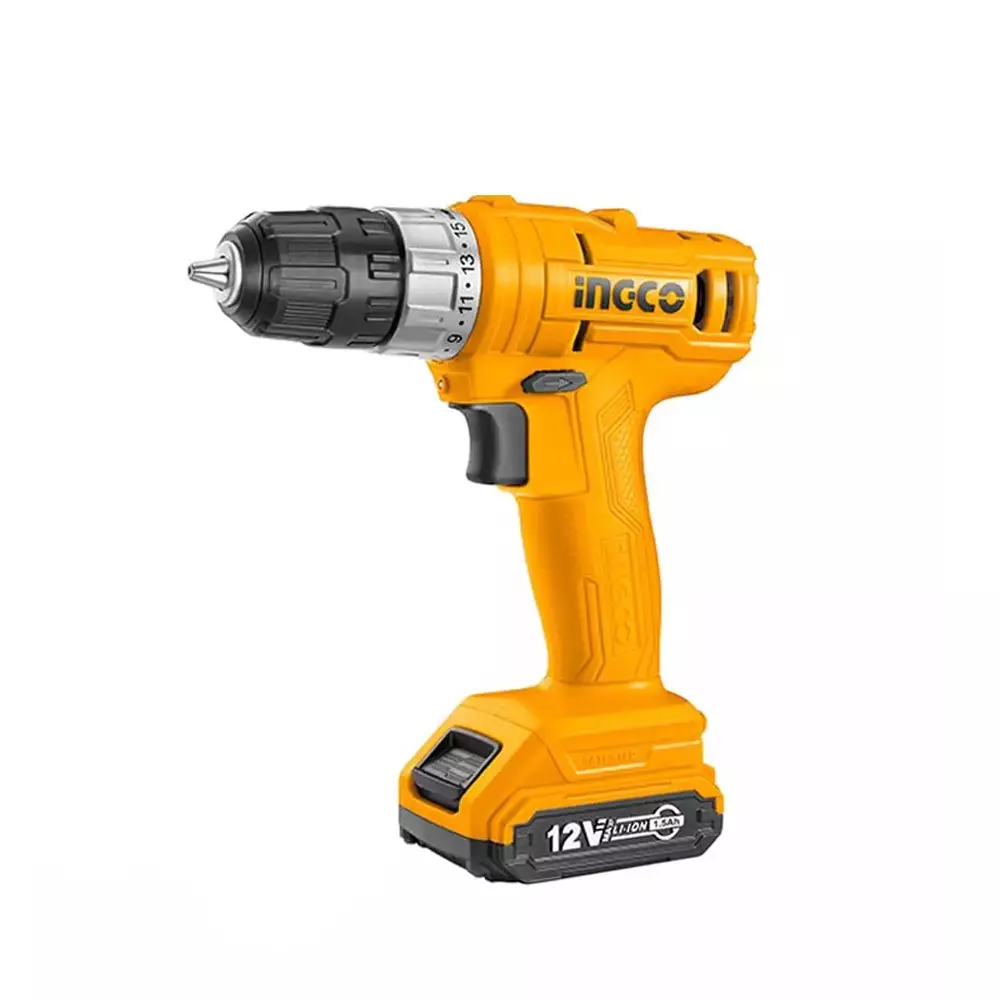 Ingco 10 mm 12 V 750 RPM Cordless Drill (With Battery & Charger), CDLI1211