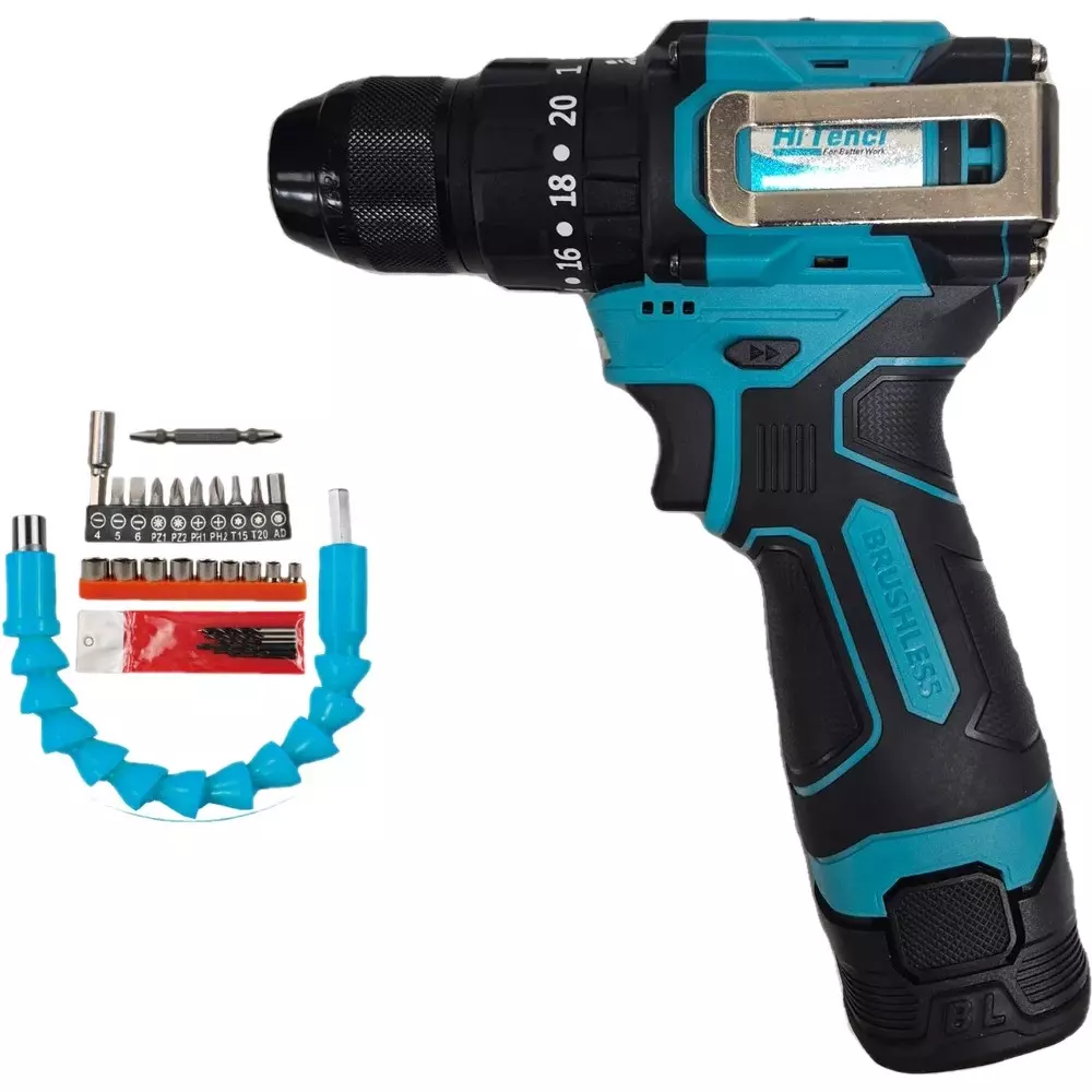 Hi-Tenci 16.8 V Cordless Impact Drill with 1400 RPM No Load Speed and 10 mm Chuck Size, HBD - 10M (Without Battery & Charger)