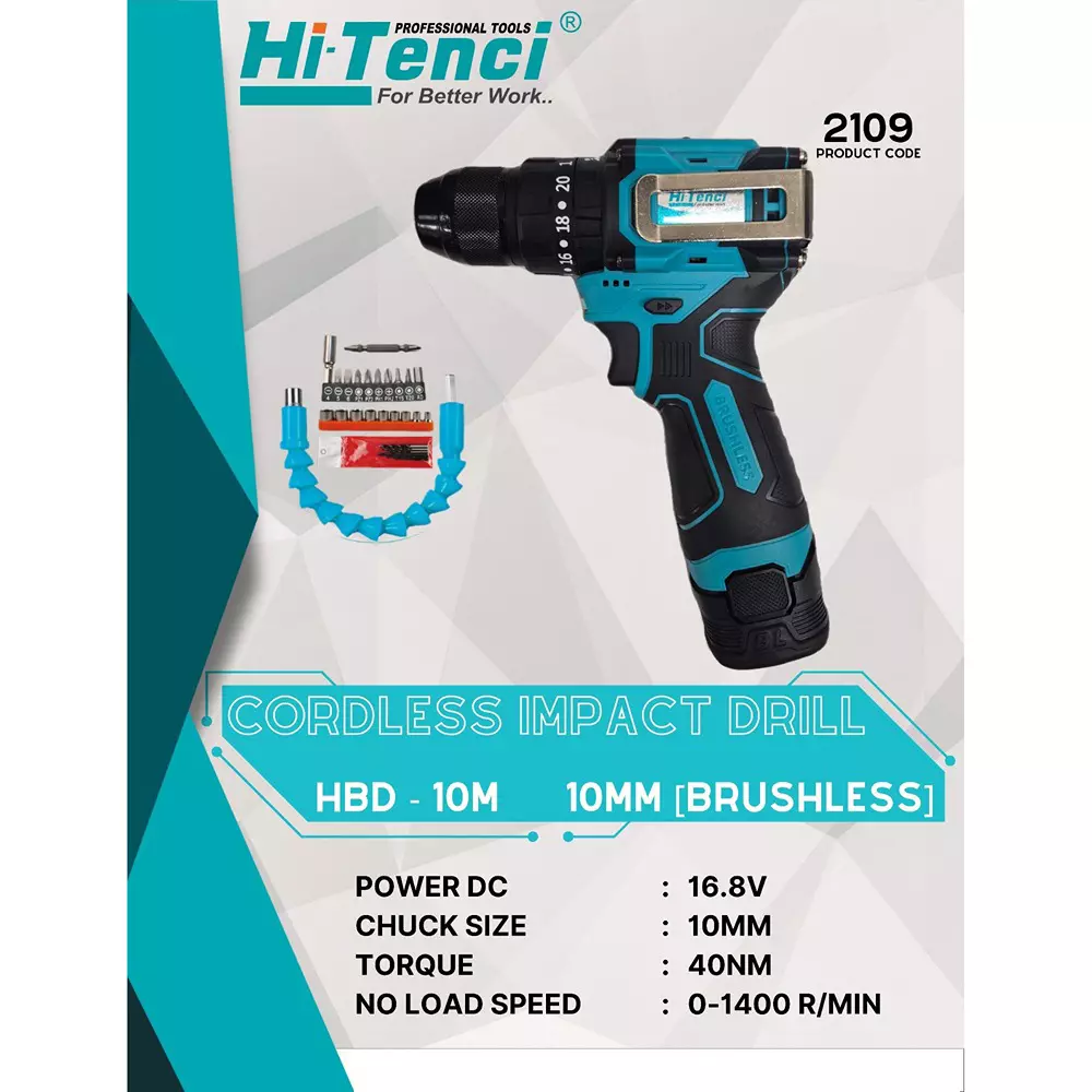 hi-tenci-168-v-cordless-impact-drill-with-1400-rpm-no-load-speed-and-10-mm-chuck-size-hbd--10m-without-battery-charger