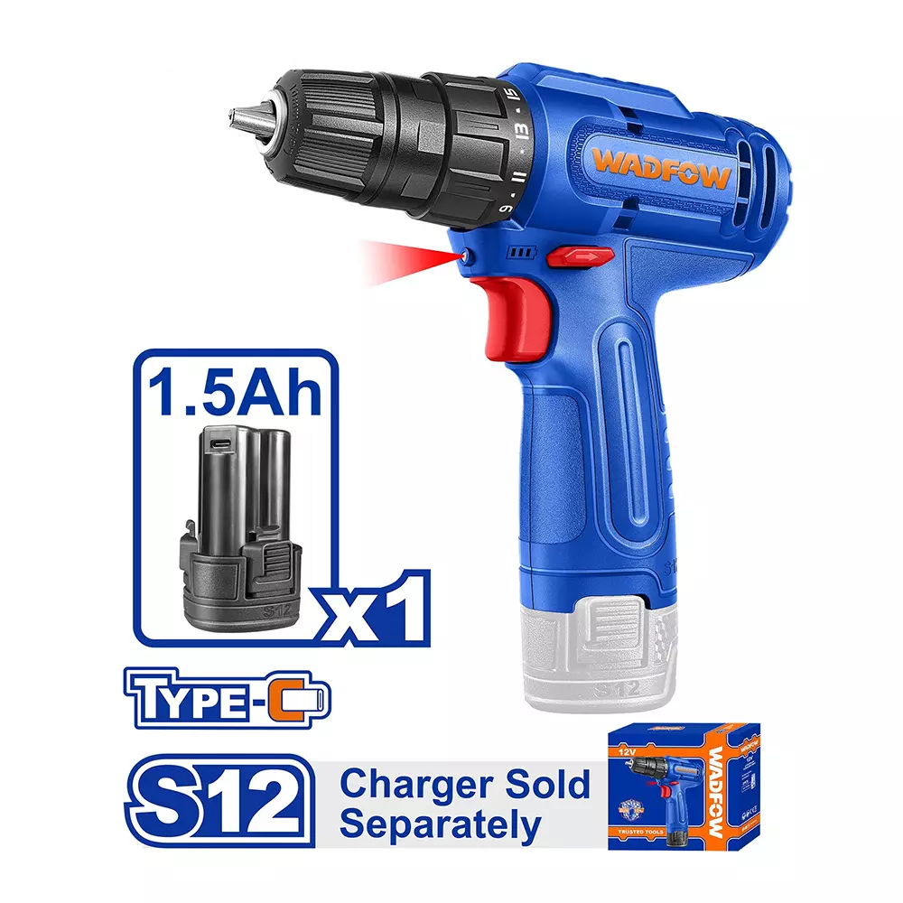 wadfow-cordless-drill-08-mm--10-mm-chuck-size-0-750-rpm-no-load-speed-15-1-torque-setting-20-nm-max-torque-wcds518