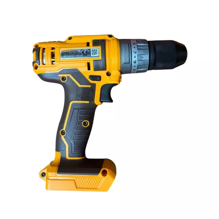 Ingco Cordless Impact Drill with Drill Bits, 10 mm Chuck Size 20 V Battery Powered and 1500 RPM, CIDLI201455 (Without Battery and Charger)