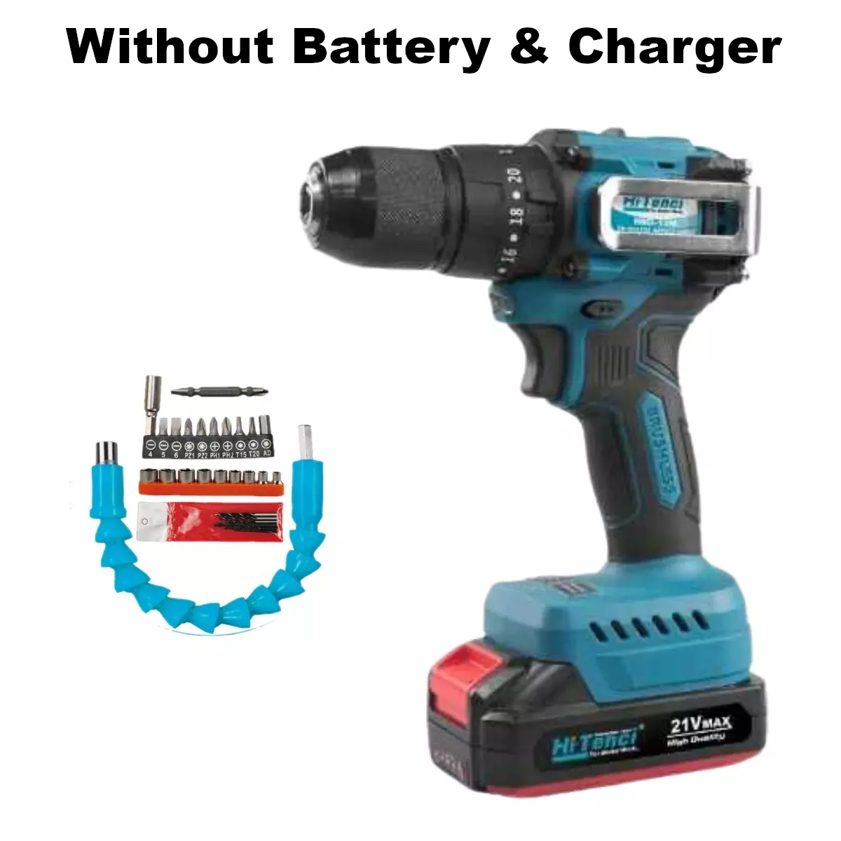 hi-tenci-21-v-cordless-impact-drill-with-1450-rpm-no-load-speed-and-13-mm-chuck-size-hbd--13m-without-battery-charger
