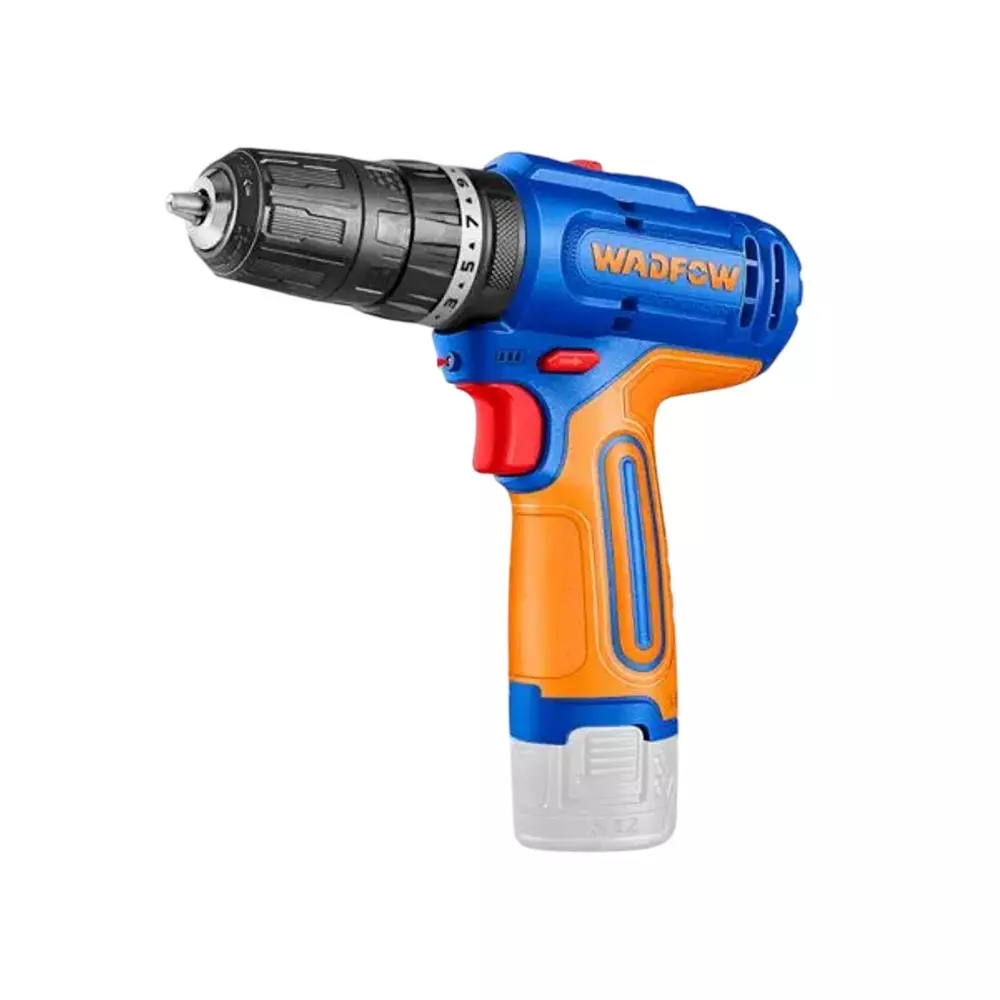 WADFOW Cordless Impact Drill 0.8 mm - 10 mm Chuck Size 0-400/0-1500 RPM No Load Speed 18 + 1 + 1 Torque Setting 20 Nm Max. Torque, WCDS5681 (Without Charger)