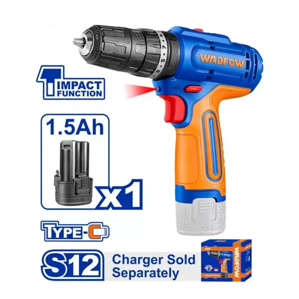 wadfow-cordless-impact-drill-08-mm--10-mm-chuck-size-0-4000-1500-rpm-no-load-speed-18-1-1-torque-setting-20-nm-max-torque-wcds5681