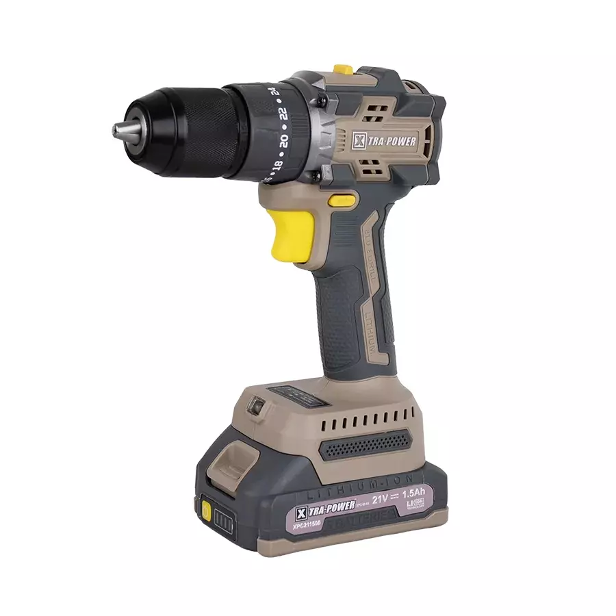 Xtra Power Brushless Cordless Impact Drill 1-13 mm Chuck Size 50-60 NM Torque (With 21 V 1.5 Ah Battery & Charger), XPC-ID-01