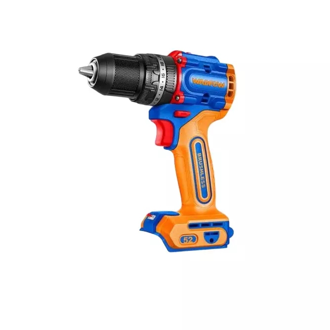 WADFOW Cordless Impact Drill 13 mm Chuck Size 0-500/0-2000 RPM No Load Speed 22 + 1 + 1 Torque Setting 52 Nm Max. Torque, WCDP5282