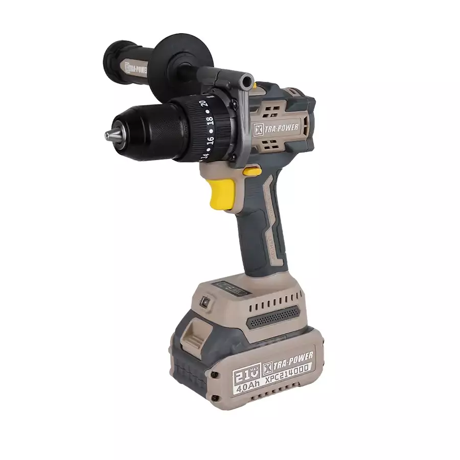Xtra Power Brushless Cordless Impact Drill 13 mm Chuck Size 100 NM Torque (With 21 V 4.0 Ah Battery & Charger), XPC-ID-02