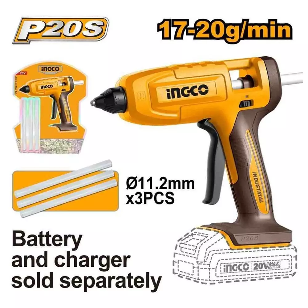 ingco-cordless-glue-gun-112-mm-glue-stick-diameter-120-sec-heat-up-time-20-v-cggli2003