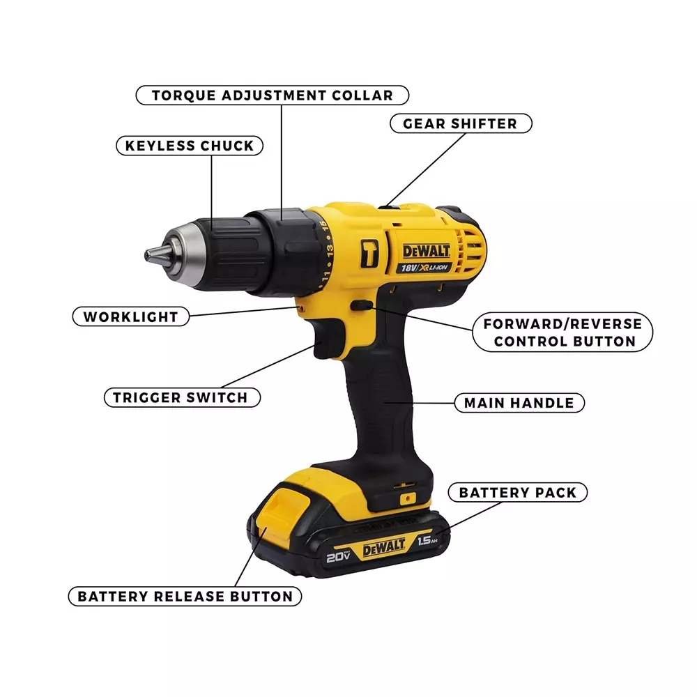 dewalt-cordless-hammer-drill-kit-with-18-v-xr-li-ion-battery-0-4501500-rpm-and-13-mm-drilling-capacity-in-metal-dcd776d2t-with-2-batteries-1-charger