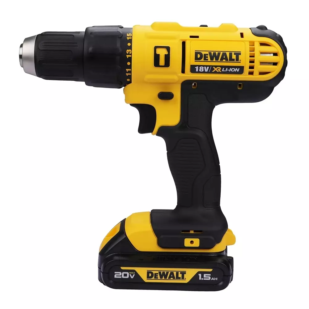 dewalt-cordless-hammer-drill-kit-with-18-v-xr-li-ion-battery-0-4501500-rpm-and-13-mm-drilling-capacity-in-metal-dcd776d2t-with-2-batteries-1-charger