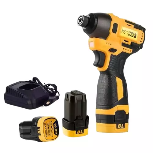 MECRAAF Brushless Impact Driver with Battery & Charger 16.8 V 3-Speed Variable 140 Nm Torque SD-16V HS
