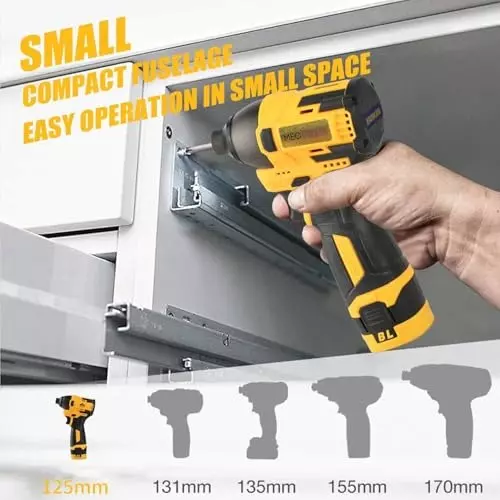 MECRAAF Brushless Impact Driver with Battery & Charger 16.8 V 3-Speed Variable 140 Nm Torque SD-16V HS