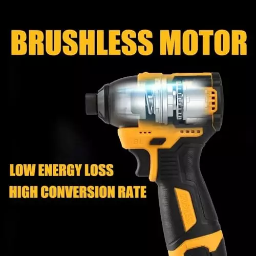 MECRAAF Brushless Impact Driver with Battery & Charger 16.8 V 3-Speed Variable 140 Nm Torque SD-16V HS