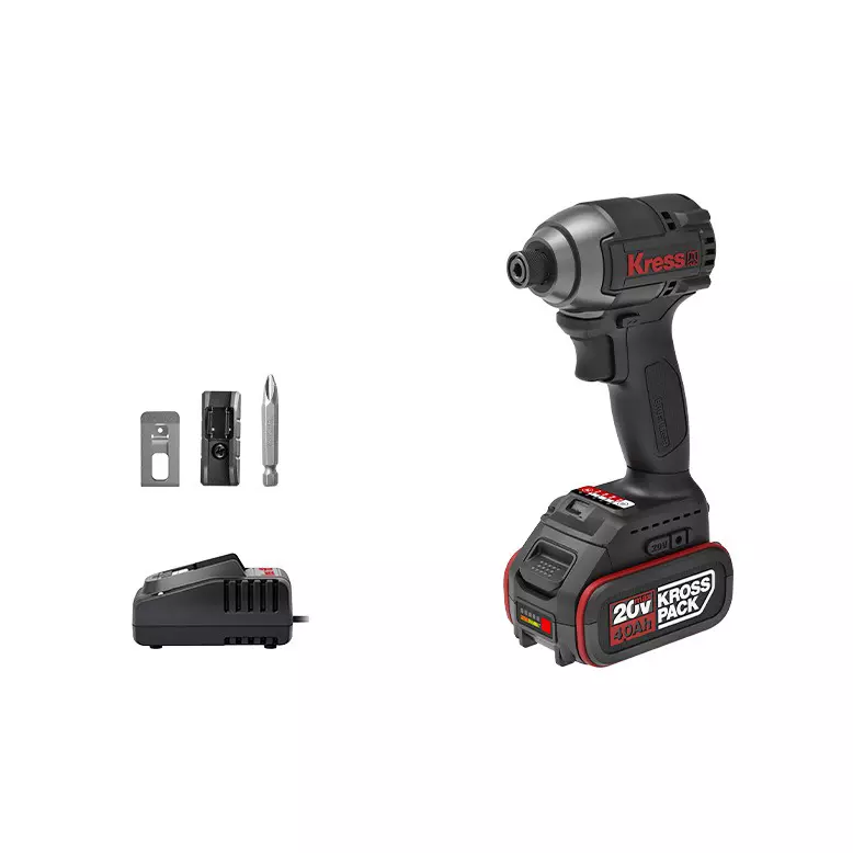 Kress Brushless Impact Driver 20 V with 190 Nm Torque 0-1000/2000/3000/3400 rpm No Load Speed, KU280D.91