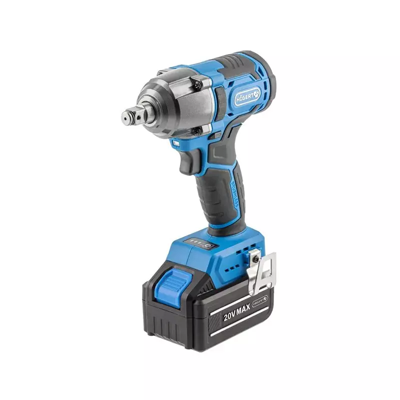 Hogert Technik Battery Impact Wrench 20 V 4.0 Ah Battery and 200/300/400 Nm Torque, HT2E204 (With Battery)