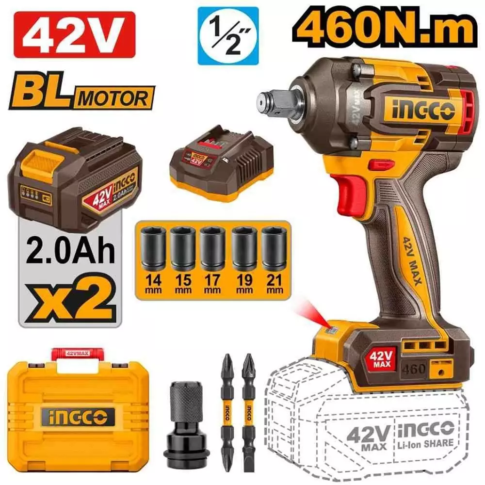 ingco-cordless-impact-wrench-460-nm-fastening-torque-127-mm-12-inch-square-drive-brushless-motor-ciwli42462