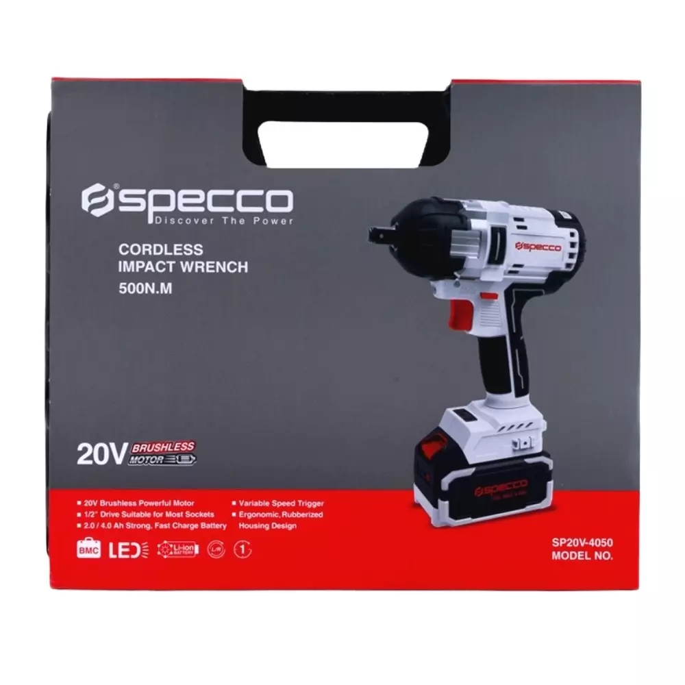 specco-pro-cordless-impact-wrench-500-nm-torque-force-with-brushless-motor-sp20v-4050-battery-not-included