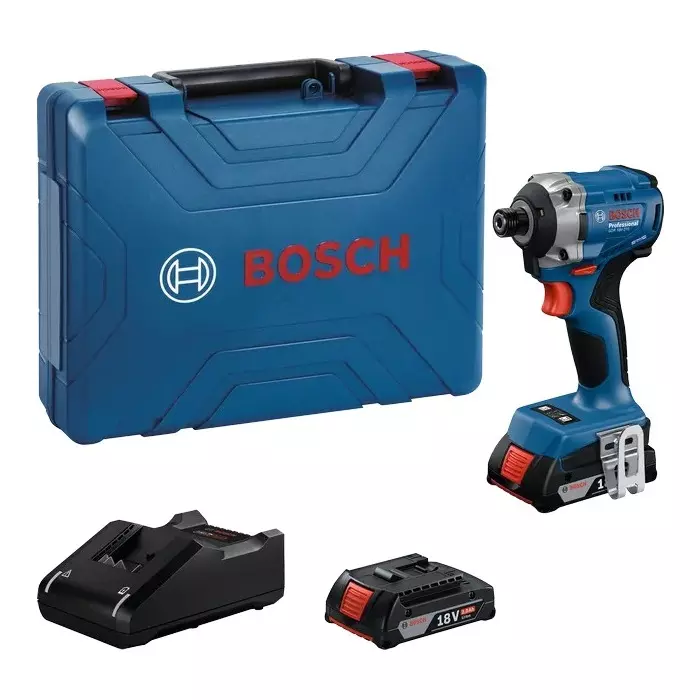 Bosch 18 V Cordless Impact Wrench 0-3300 RPM No Load Speed and 215 Nm Maximum Torque, 06019N20F2 (With Battery & Charger)