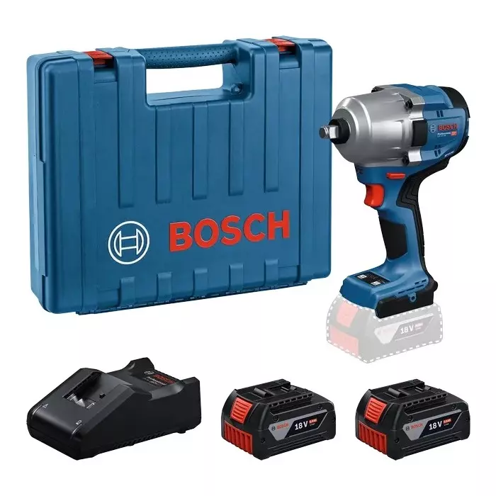 Bosch 18 V Cordless Impact Wrench 2000 RPM No Load Speed and 780 Nm Maximum Torque, 06019P40F1 (With Battery & Charger)