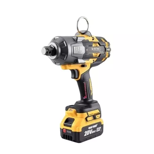 Malfah Enterprises Cordless Impact Wrench 2100 NM Brushless Motor 5 Ah Lithium Battery Yellow & Black, CIWLI10008