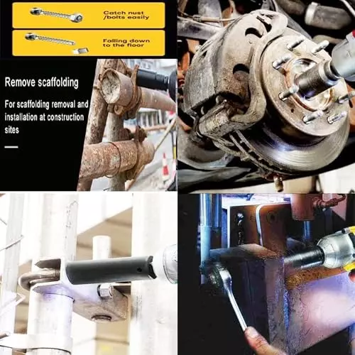 Malfah Enterprises Cordless Impact Wrench 2100 NM Brushless Motor 5 Ah Lithium Battery Yellow & Black, CIWLI10008