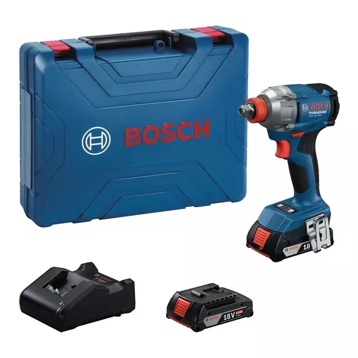 Bosch 18 V Cordless Impact Wrench 0-2800 RPM No Load Speed and 285 Nm Maximum Torque, 06019N21F2 (With Battery & Charger)