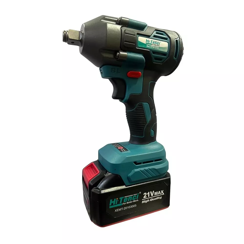 Hi-Tenci 21 V Cordless Impact Wrench with 1700/2300 RPM No Load Speed and 12.7 mm Chuck Size, HTW - 21V (With Battery & Charger)