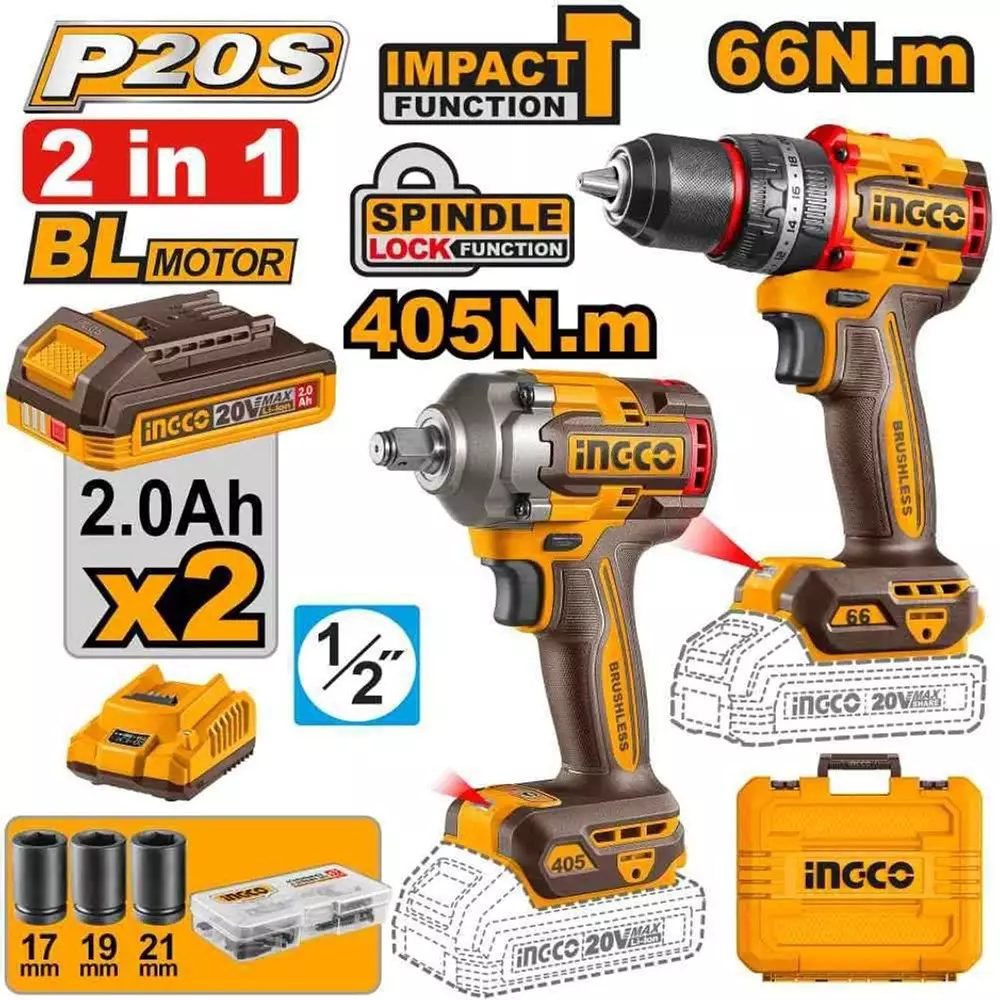 ingco-cordless-2-pcs-combo-kit-66-nm-maximum-torque-30000-bpm-impact-rate-metal-chuck-20-v-ckli20286