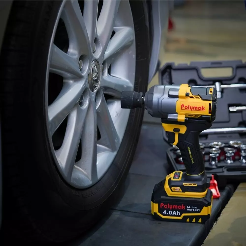 polymak-brushless-cordless-impact-wrench-kit-12-inch-127-mm-square-drive-size-4-ah-battery-capacity-21-v-for-industrial-use-pm-ciw-21v-2bl-hd