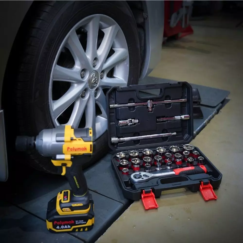polymak-brushless-cordless-impact-wrench-kit-12-inch-127-mm-square-drive-size-4-ah-battery-capacity-21-v-for-industrial-use-pm-ciw-21v-2bl-hd