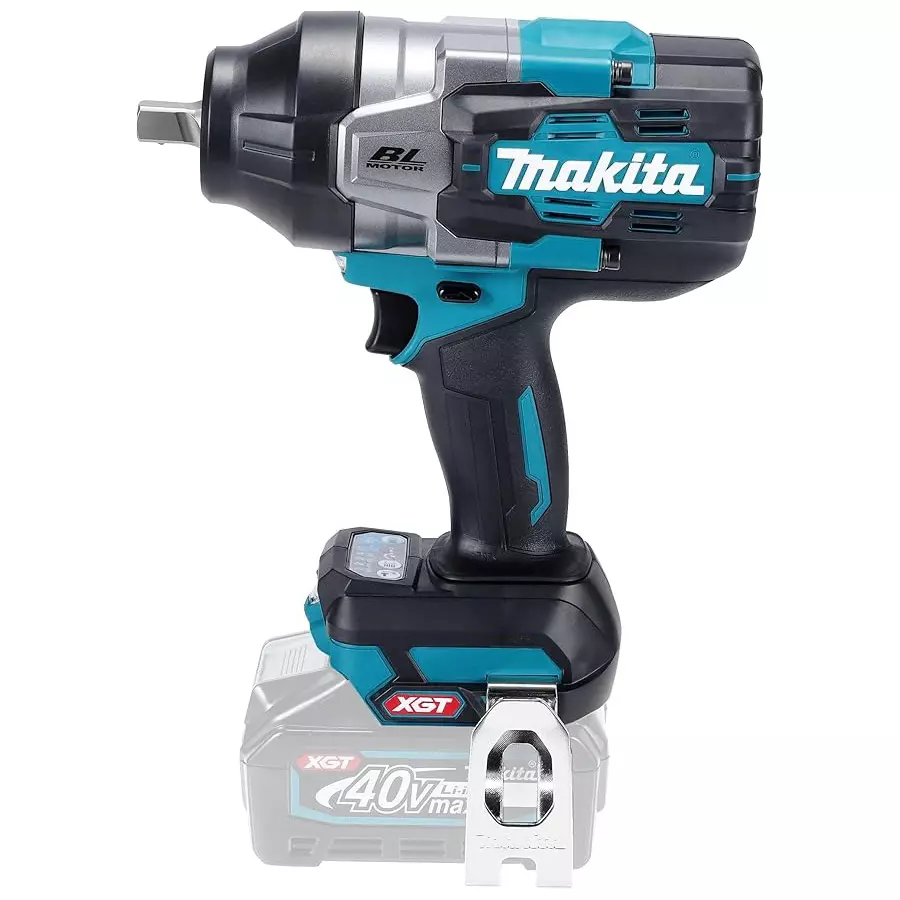 Makita Cordless Impact Wrench 40 V Max Li-ion XGT, 1/2 inch (12.7 mm) Square Drive and 1360 Nm Fastening Torque, TW003GZ (Without Battery & Charger)