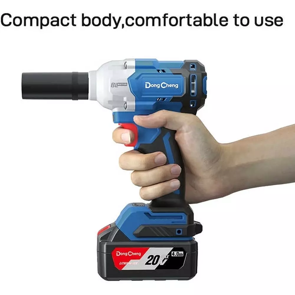 dongcheng-20-v-cordless-impact-wrench-12-inch-127-mm-square-drive-and-488-nm-maximum-torque-dcpb488-type-em-with-2-battery-1-charger