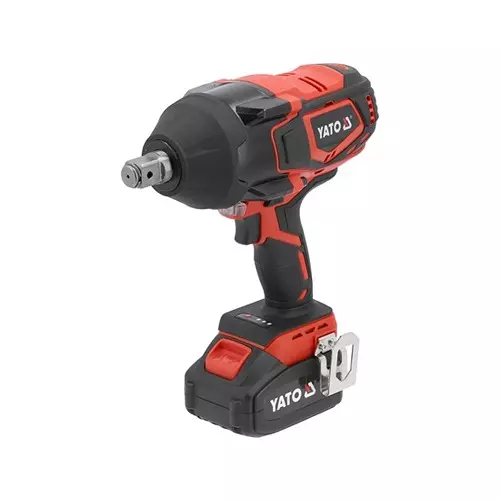Yato 18 V DC Cordless Impact Wrench 0-1200 / 0-1650 RPM No Load Speed and 2200 BPM Impact Rate, YT-828075 (With Battery & Charger)