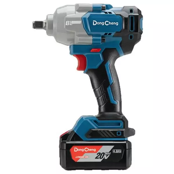 dongcheng-20-v-cordless-impact-wrench-12-inch-127-mm-square-drive-and-698-nm-fastening-torque-dcpb698-type-fk-with-battery-charger