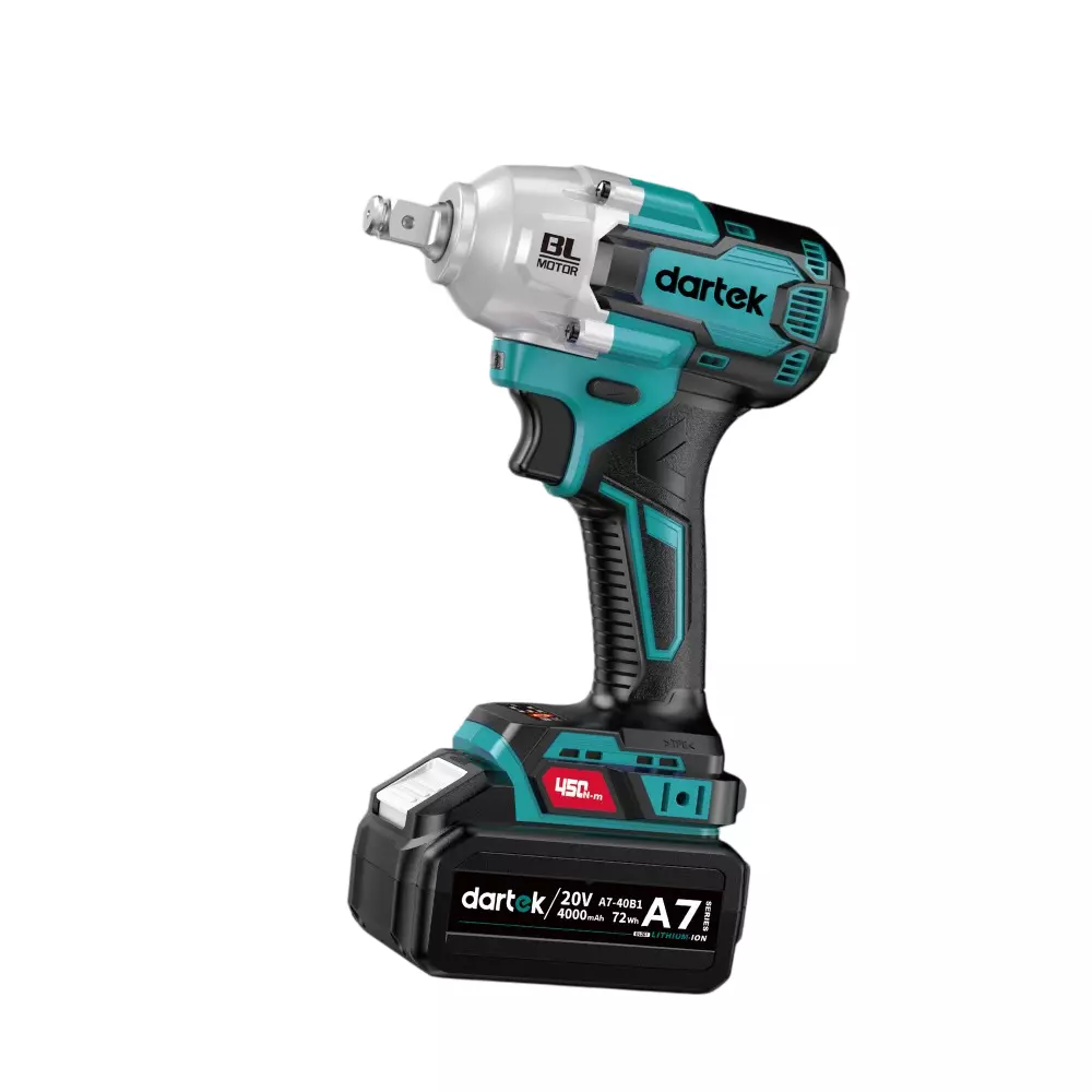 Dartek Cordless Impact Wrench With Battery 12.7 mm (1/2 inch) 0-2200 r/min Speed 4.0 Ah Battery Capacity 1.9 Kg, A7-6815-2