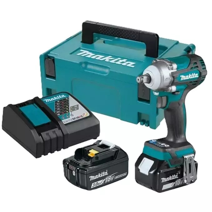 Makita Cordless Impact Wrench 18 V LXT Li-Ion 330 Nm Maximum Fastening Torque and 4000 IPM Impact Rate, DTW300RFJ (With Battery & Charger)