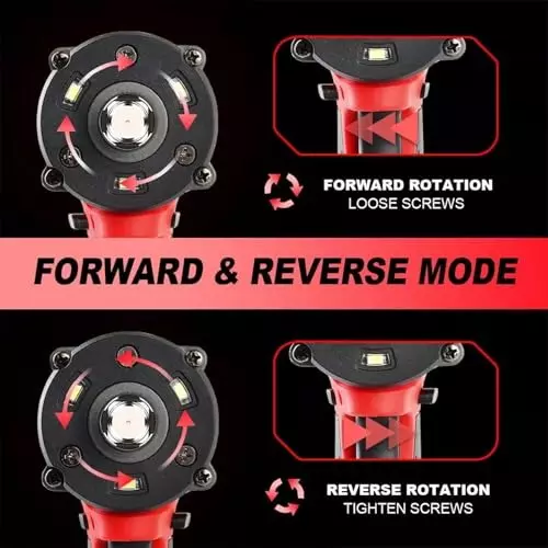 MECRAAF Cordless Impact Wrench with Charger & Battery Kit 21 V 3000 RPM Speed 350 N·m Torque Red & Black, IW KIT BG