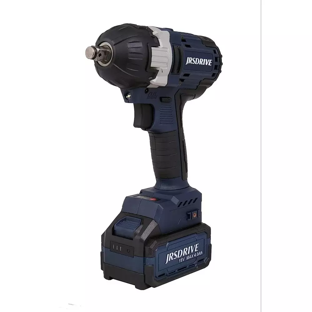 JRS Drive 600 W Cordless Impact Wrench 500 NM Torque and 18 V Li-Ion Battery for Opening Car/Bike Nut Bolts (With Battery, Charger & 2 Sockets)