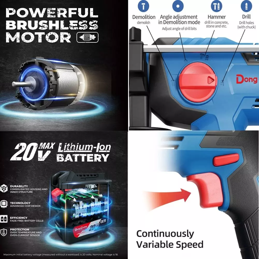 dongcheng-20-v-max-cordless-rotary-hammer-0-1400-rpm-no-load-speed-and-21-j-impact-energy-dczc22-with-battery-charger-without-drill-bits