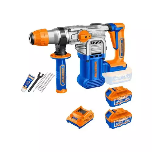 wadfow-cordless-rotary-hammer-0-4400-bpm-impact-rate-0-930-rpm-no-load-speed-45-j-impact-energy-brushless-motor-type-wlm1b283