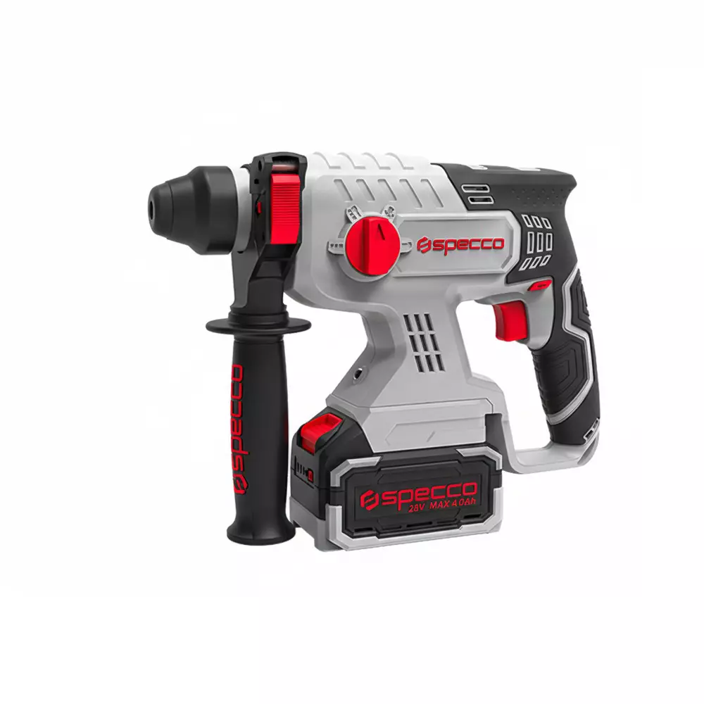 Specco Cordless Rotary Hammer 2 J Impact Energy 0-1400 RPM No Load Speed, SP20V-4047 (Battery & Bit Not Included)