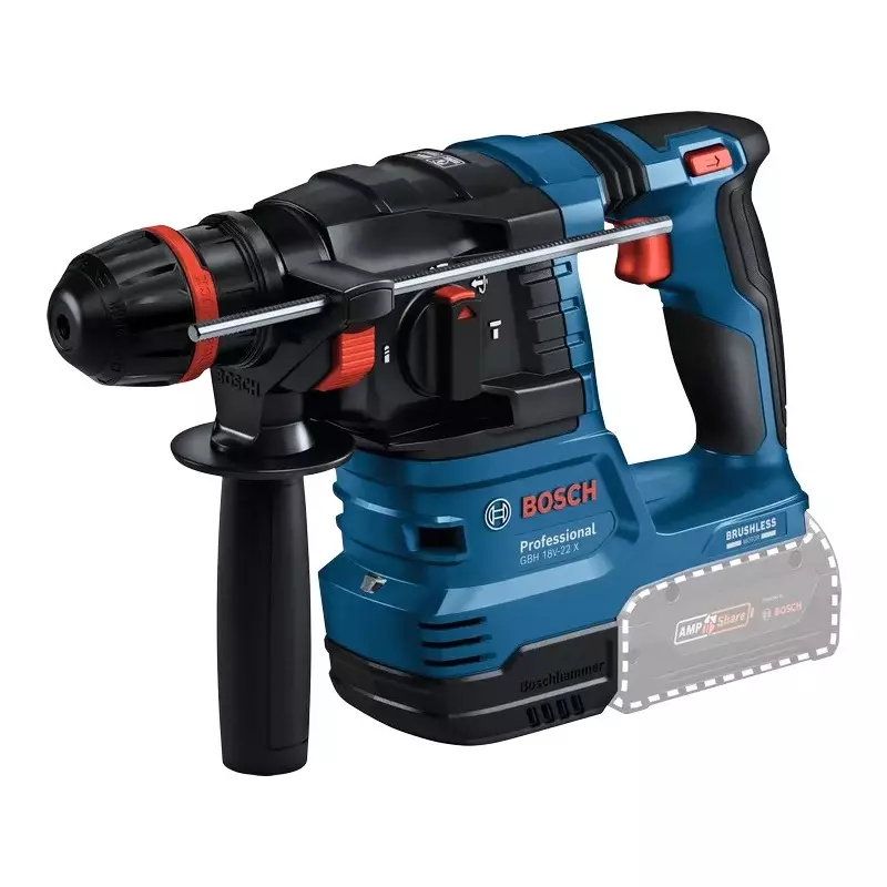 Bosch 18 V Cordless Rotary Hammer With ONECHUCK Tool Holder, 0 – 1050 RPM No Load Speed and 2 J Impact Energy, 06119241J0 (Without Battery & Charger)