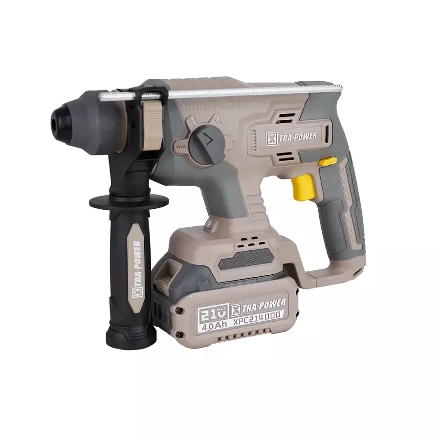 Xtra Power Brushless Cordless Rotary Hammer 26 mm Drilling Diameter 0-4500 BPM Impact Power (With 21 V 4.0 Ah Battery & Charger), XPC-RH-02