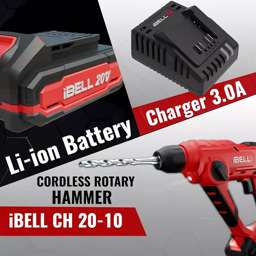 ibell-one-power-series-cordless-rotary-hammer-drill-set-900-rpm-max-rotational-speed-with-20-ah-battery-charger-ch20-10