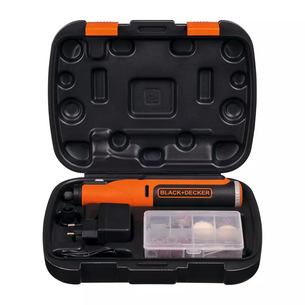 Black+Decker 8V Cordless Rotary Tool With 35 Piece Accessory Set, BCRT8K35-B1