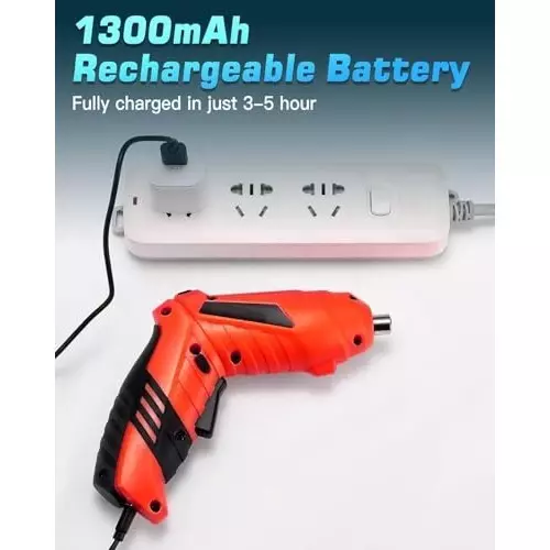 MECRAAF Cordless Electric Screwdriver with Kit 4.2 V LED Light In Build 1800 mAh Battery, 42PC SET