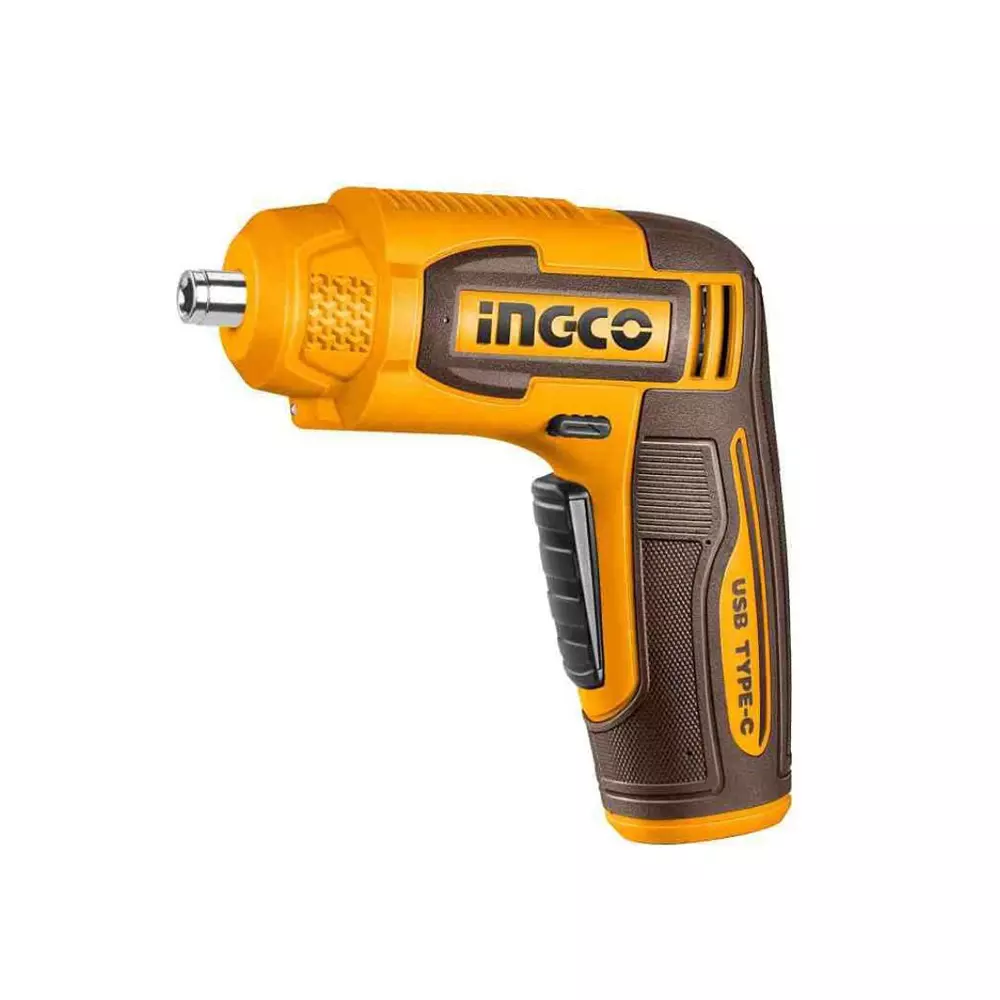Ingco Cordless Screwdriver 6.3 mm (1/4 inch) Hex Shank 240 RPM Speed Integrated Work Light, CSDLI0458