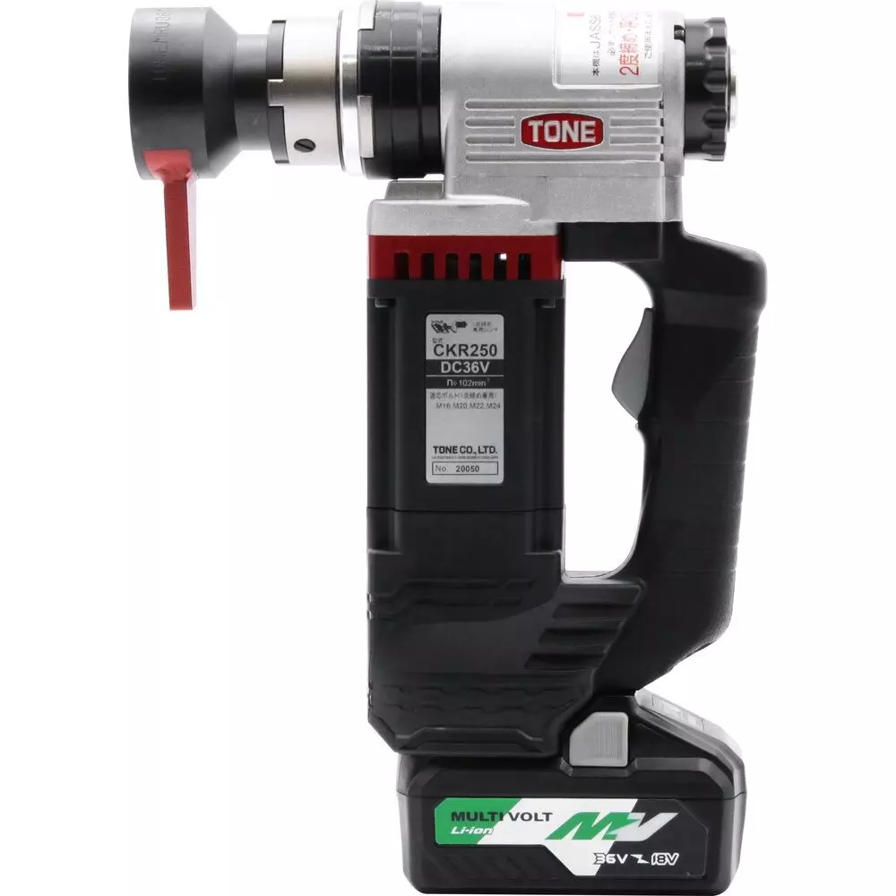 TONE Primary Tightening Wrench Cordless 102 (min⁻¹ [rpm]) 12 Angles Pistol Type, CKR250