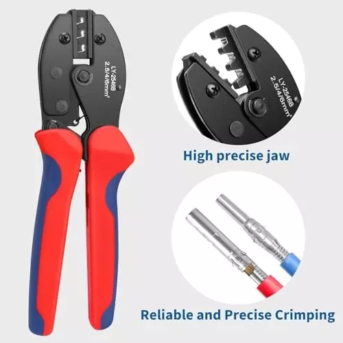MECRAAF Solar Crimping Tool 2.5 – 6.0 mm² (AWG 13–10) Black & Red, LY-2546B SOLAR